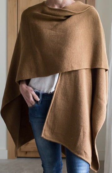 Alpaca Ruana Camel