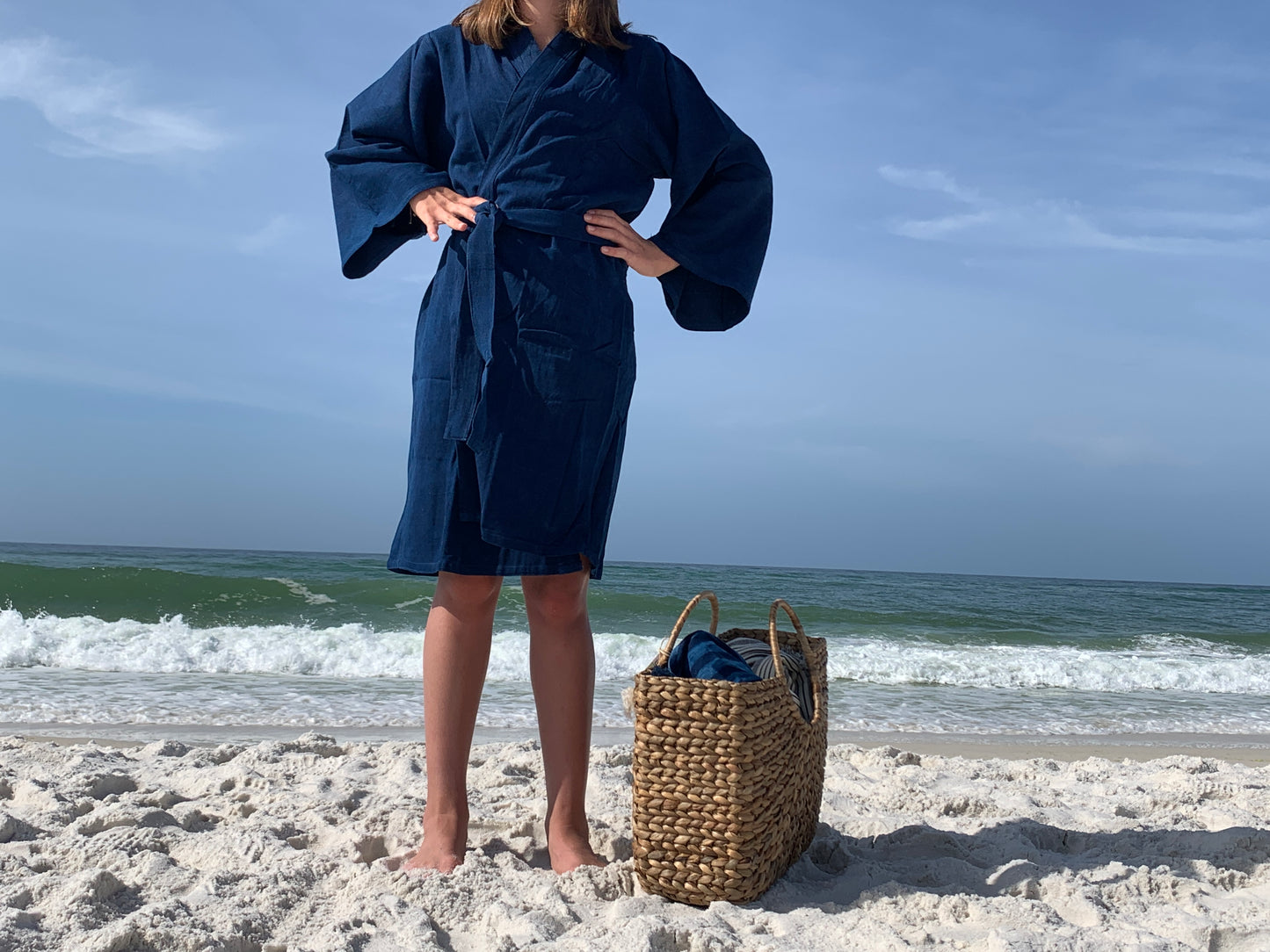 Kimono Style Robe and Cover Up in Indigo