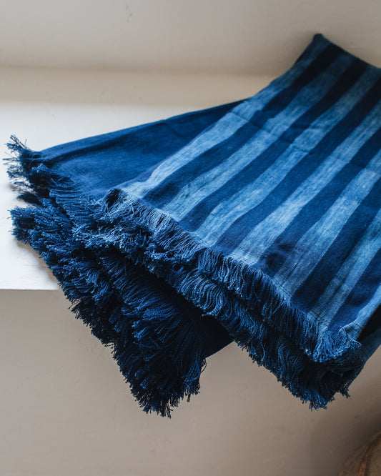 Best Throw Blanket Ever! Indigo Stripes