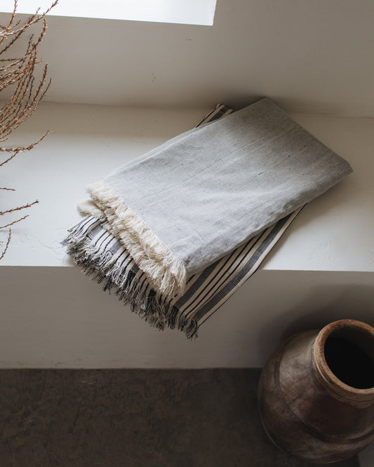Best Throw Blanket Ever! Indigo and Heather weave