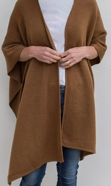 Alpaca Ruana Camel